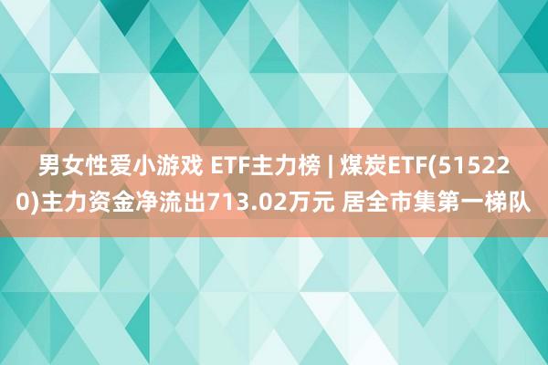 男女性爱小游戏 ETF主力榜 | 煤炭ETF(515220)主力资金净流出713.02万元 居全市集第一梯队