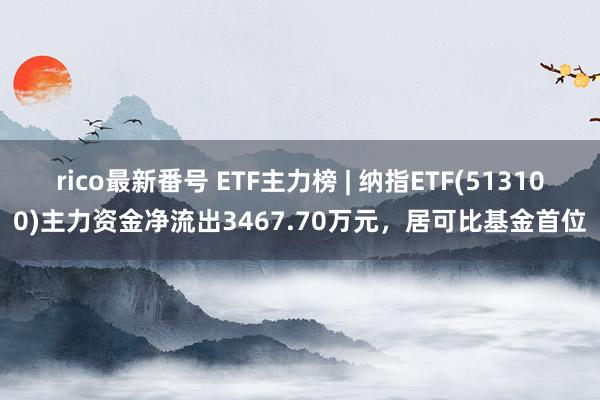 rico最新番号 ETF主力榜 | 纳指ETF(513100)主力资金净流出3467.70万元，居可比基金首位