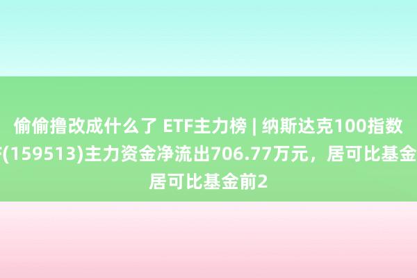 偷偷撸改成什么了 ETF主力榜 | 纳斯达克100指数ETF(159513)主力资金净流出706.77万元，居可比基金前2