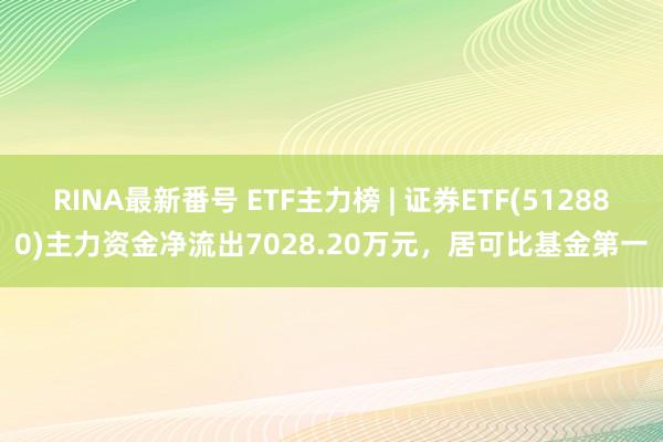 RINA最新番号 ETF主力榜 | 证券ETF(512880)主力资金净流出7028.20万元，居可比基金第一