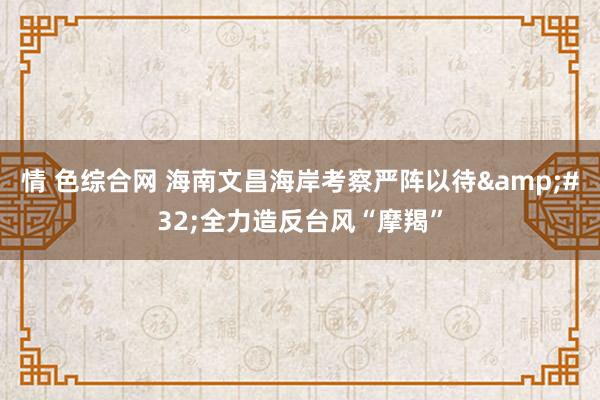 情 色综合网 海南文昌海岸考察严阵以待&#32;全力造反台风“摩羯”