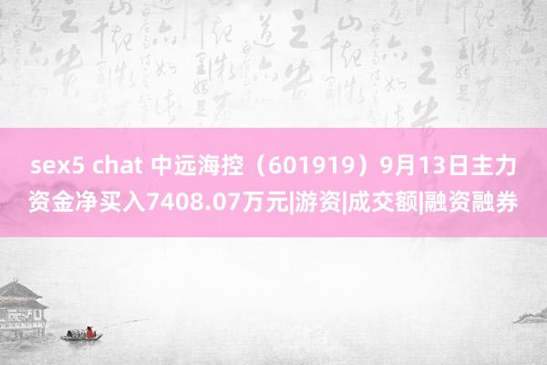 sex5 chat 中远海控（601919）9月13日主力资金净买入7408.07万元|游资|成交额|融资融券